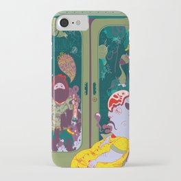 Behind Letters Print Illustration iPhone Case