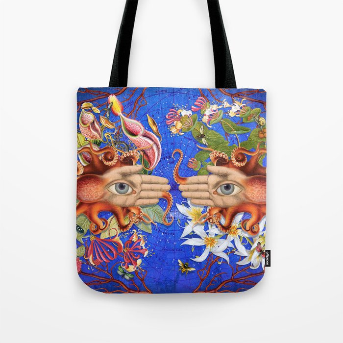 Octopus Floral Fantasy Tote Bag