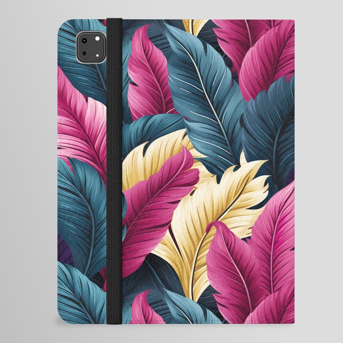 Colorful bird feathers iPad Folio Case