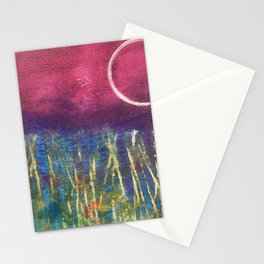 pink moon Stationery Cards