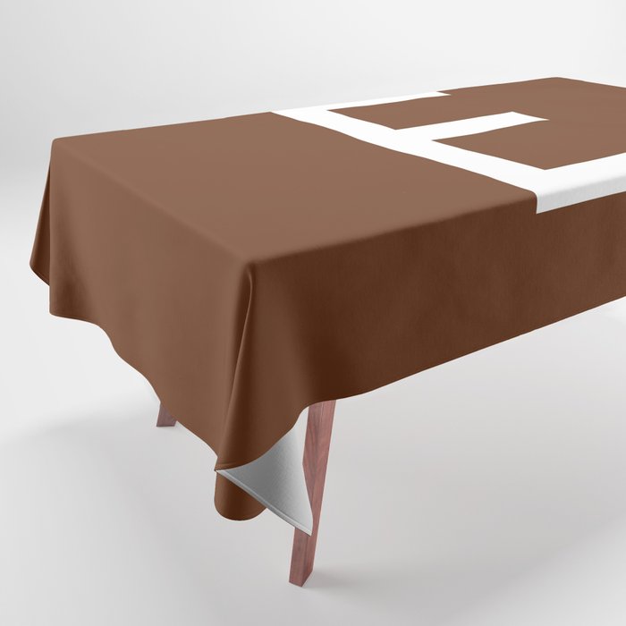 LETTER E (WHITE-BROWN) Tablecloth