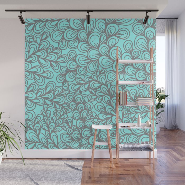 Zentangled ivy Wall Mural