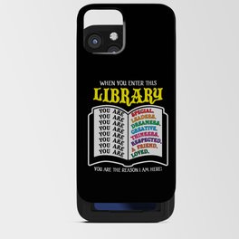 Cool Librarian Saying iPhone Card Case