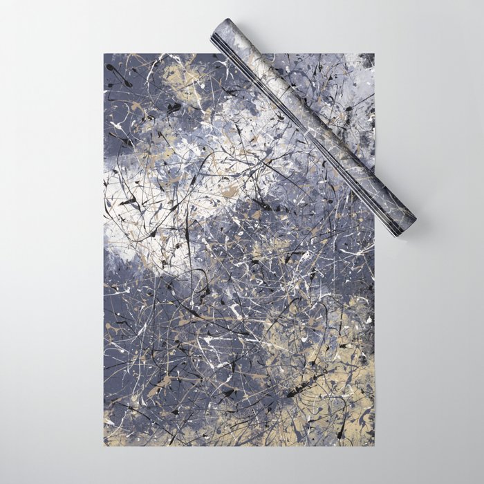 Orion - Jackson Pollock style abstract drip painting by Rasko Wrapping  Paper by raskofineart | Society6