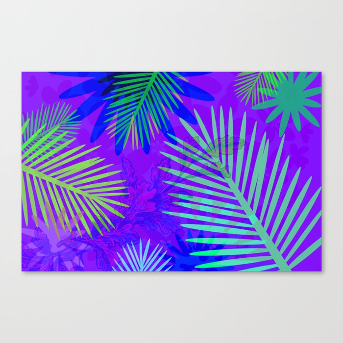 Purple Palm Canvas Print