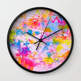 Spring summer vibes abstract painting Wall Clock