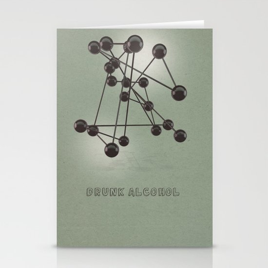 Drunk Alcohol Stationery Cards