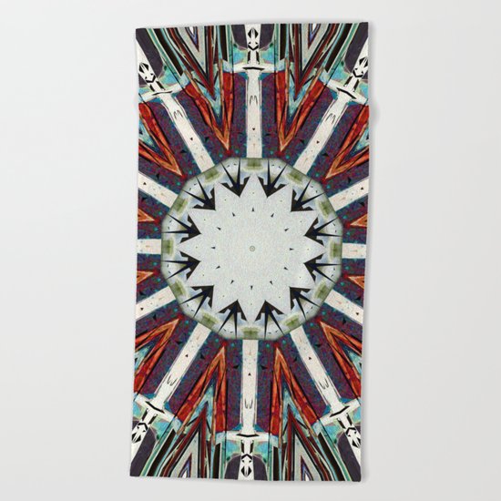 Earth Tones Abstract Beach Towel