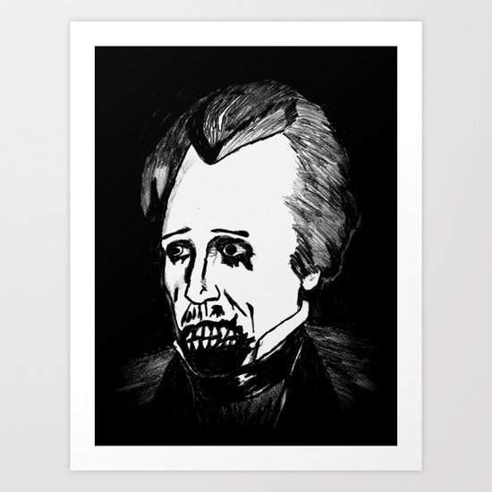 07. Zombie Andrew Jackson Art Print