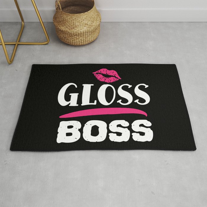 Gloss Boss Pretty Beauty Slogan Rug