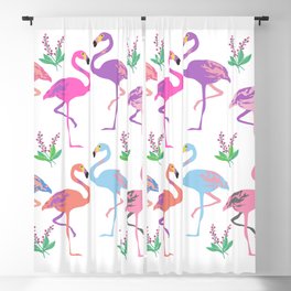 Beautiful flamingos  Blackout Curtain