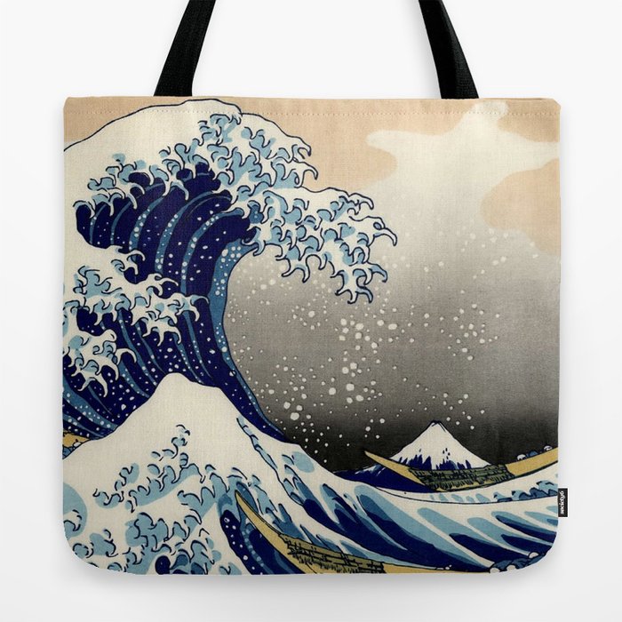 The great wave deals tote bag