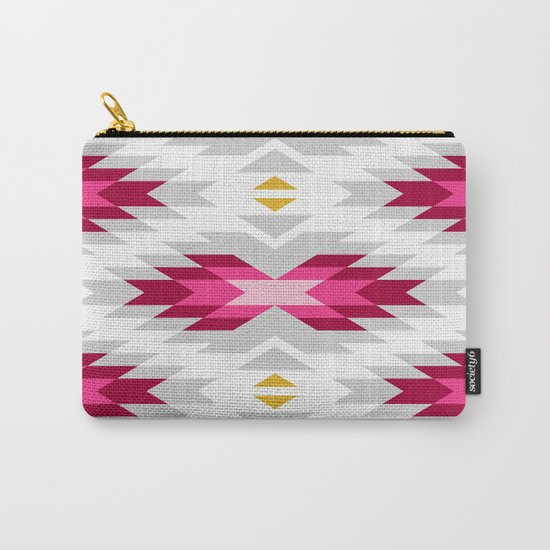 Tribal pattern - grey and pink Carry-All Pouch