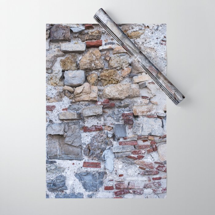 Old stone's wall of castle background Wrapping Paper