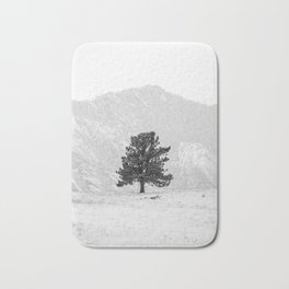 Lone Tree and the Mountains Bath Mat