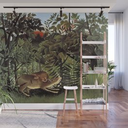 Henri Rousseau The Hungry Lion Throws Itself on the Antelope (1905)  Wall Mural