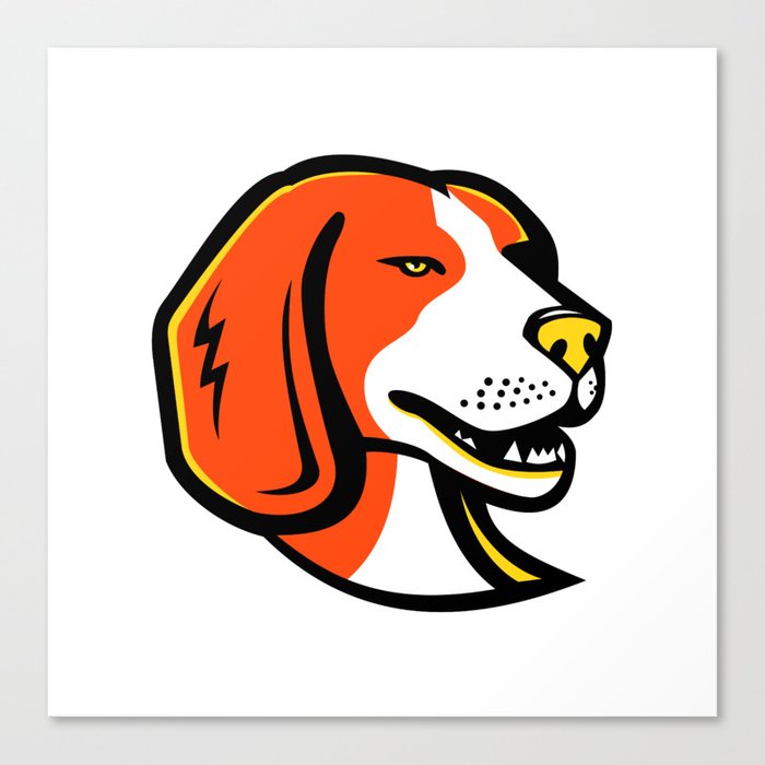 Beagle Hound Dog Mascot Canvas Print