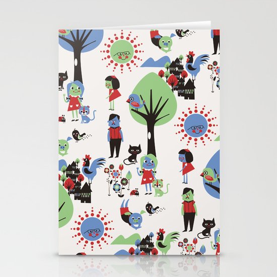 Beautiful day pattern Stationery Cards