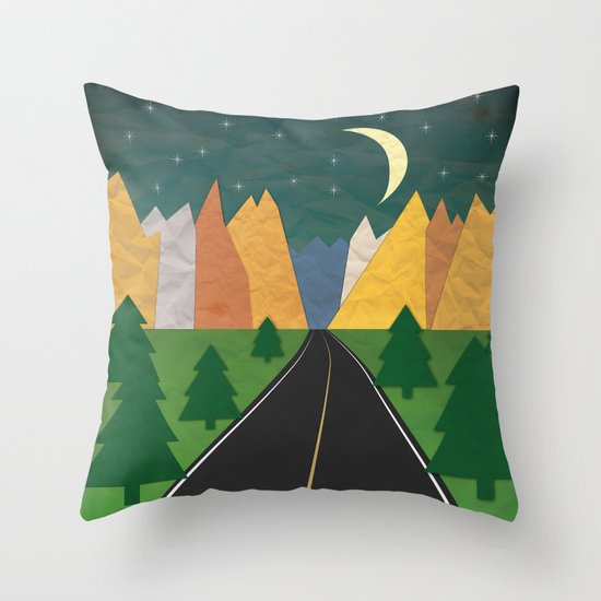 Somewhere going Nowhere Throw Pillow
