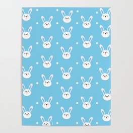 bunny pattern Poster