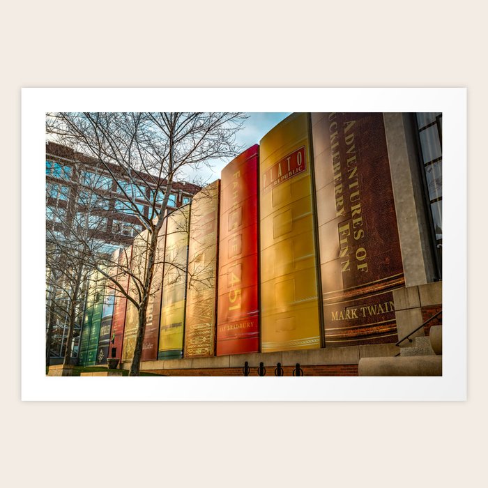 Kansas City Giant Bookshelf Art Print by Gregory Ballos Fine Art