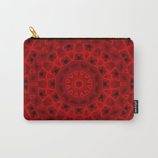 Kaleidoscope Red Alien Nest Pattern Carry-All Pouch