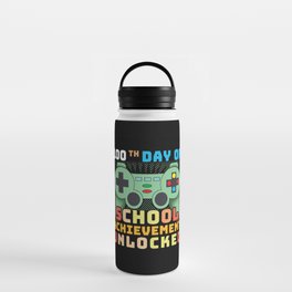 Days Of School 100th Day 100 Game Gamer Gaming Water Bottle