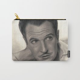 Young Vincent Price Carry-All Pouch | Illustration, Vincentprice, Scary, Black And White, Chalk Charcoal, Graphite, Pop Art, Movies & TV, People, Drawing 