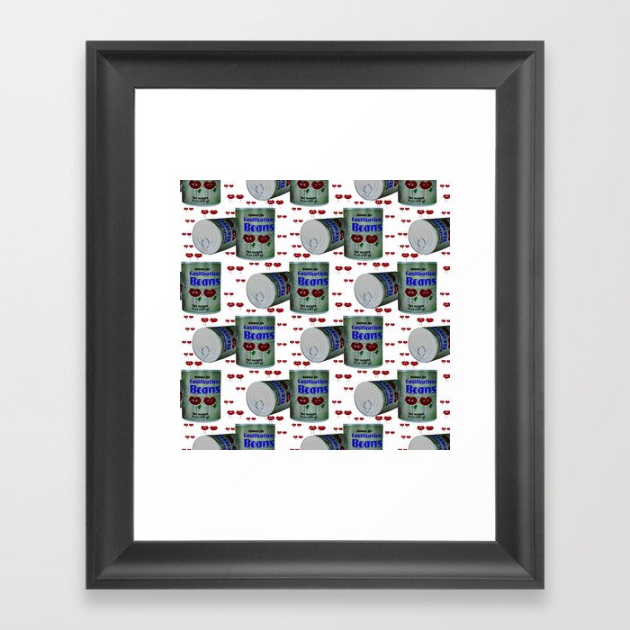 Keister Air Canned Gasification Beans Pattern Framed Art Print