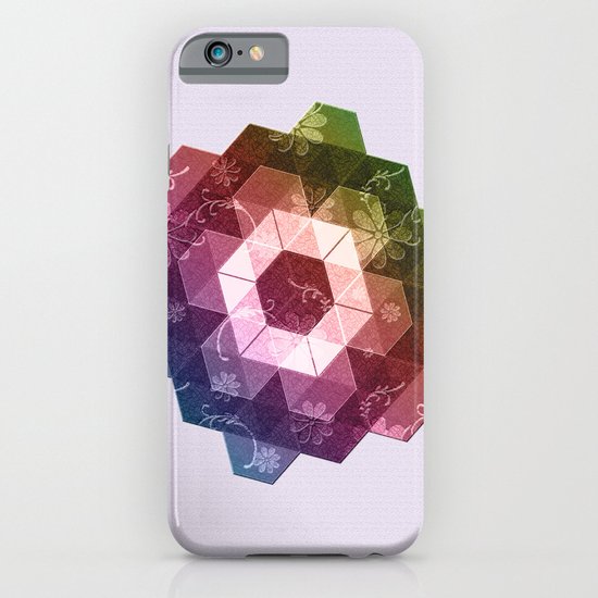 Patchwork Tiles IV (Rainbow flowers) iPhone & iPod Case
