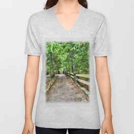 Perfectly Peaceful Path V Neck T Shirt