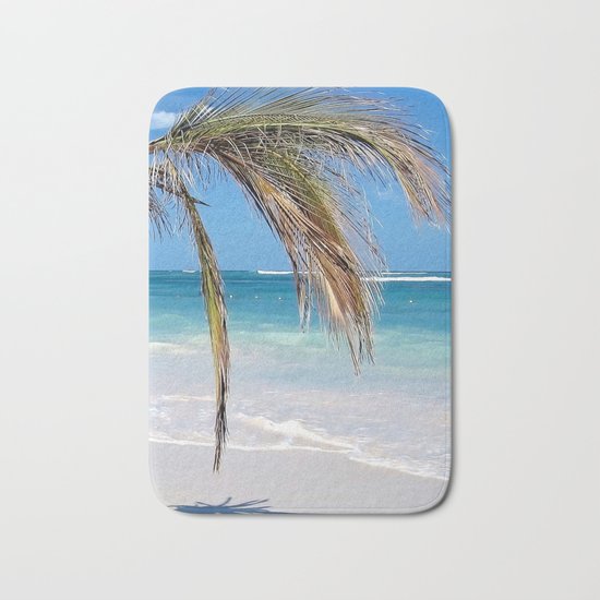Landscape | Palm and Beach | Life's a Beach! | Nadia Bonello Bath Mat