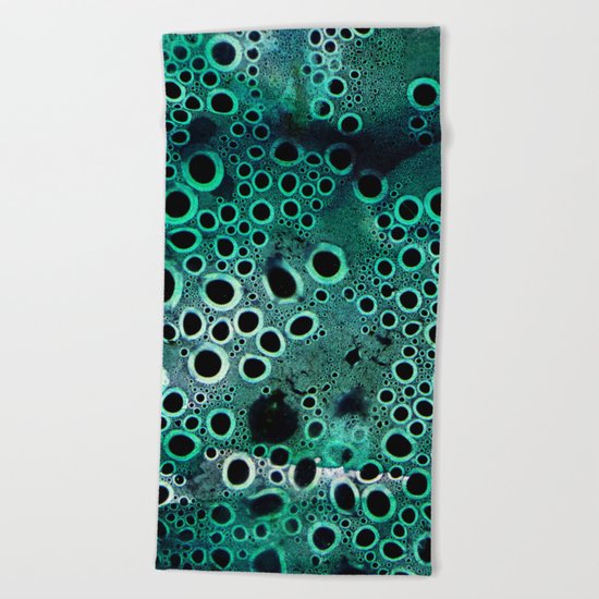 Green Condensation Beach Towel