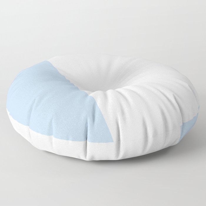  Baby blue cream solid color stripes pattern Floor Pillow