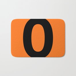 Number 0 (Black & Orange) Bath Mat