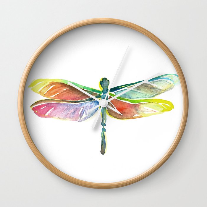 Dragonfly Fossil Wall Clock