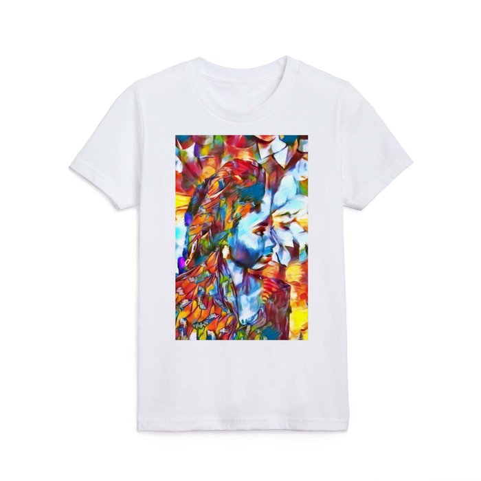 Vibrance, Colors of the African sunrise... African American female portrait painting Kids T Shirt