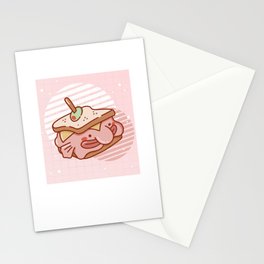 Funny Blobfish Snacks Cute Kawaii Aesthetic Stationery Card