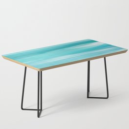 Abstract Minimalist Teal Painting Coffee Table