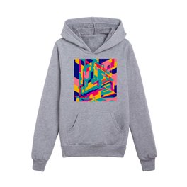 Abstract Colorful Pop Art City by Emmanuel Signorino Kids Pullover Hoodie