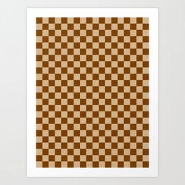 Brown Checkered Art Prints For Any Decor Style Society6
