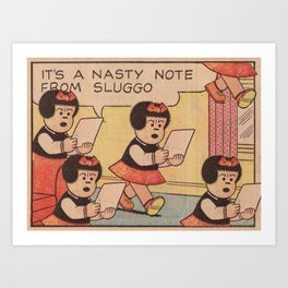 Nancy's Nasty Note Art Print