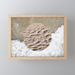 Sand On Ocean Framed Mini Art Print