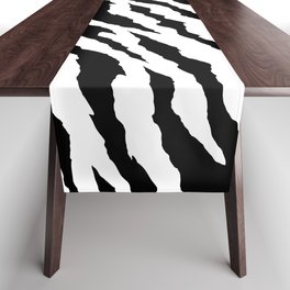 Zebra Stripes Animal Print Pattern. Digital Painting Illustration Background Table Runner