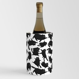 Black Cats pattern Wine Chiller