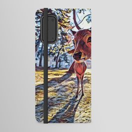 Deer Photo Bomb - Realistic Deer Drawing Android Wallet Case