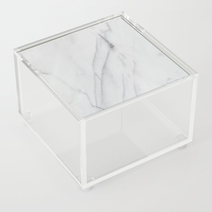 Elegant White Marble Acrylic Box