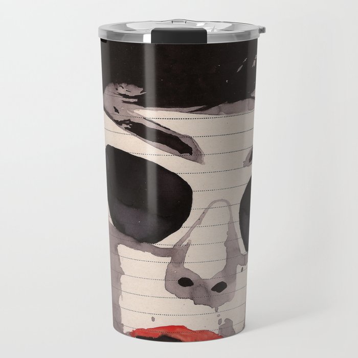 Cleverly - Feminine portrait ink drawing Travel Mug