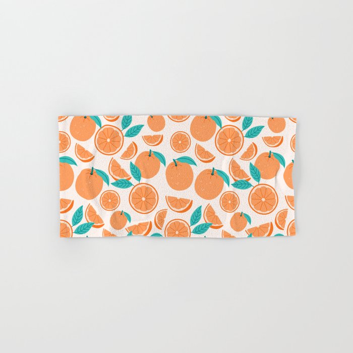 Orange Fruit Pattern Hand & Bath Towel