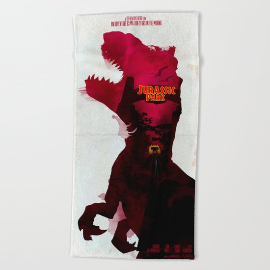 Inspired Movie Poster #2: Jurassic Park (1993) Beach Towel